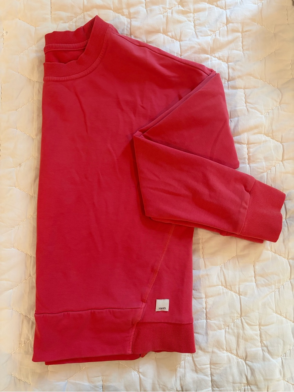 Vuori Women's Sedona Crewneck Sweatshirt in Bright Red - Picture 2 of 4